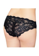 All Over Floral Lace Knickers Briefs Black 3002